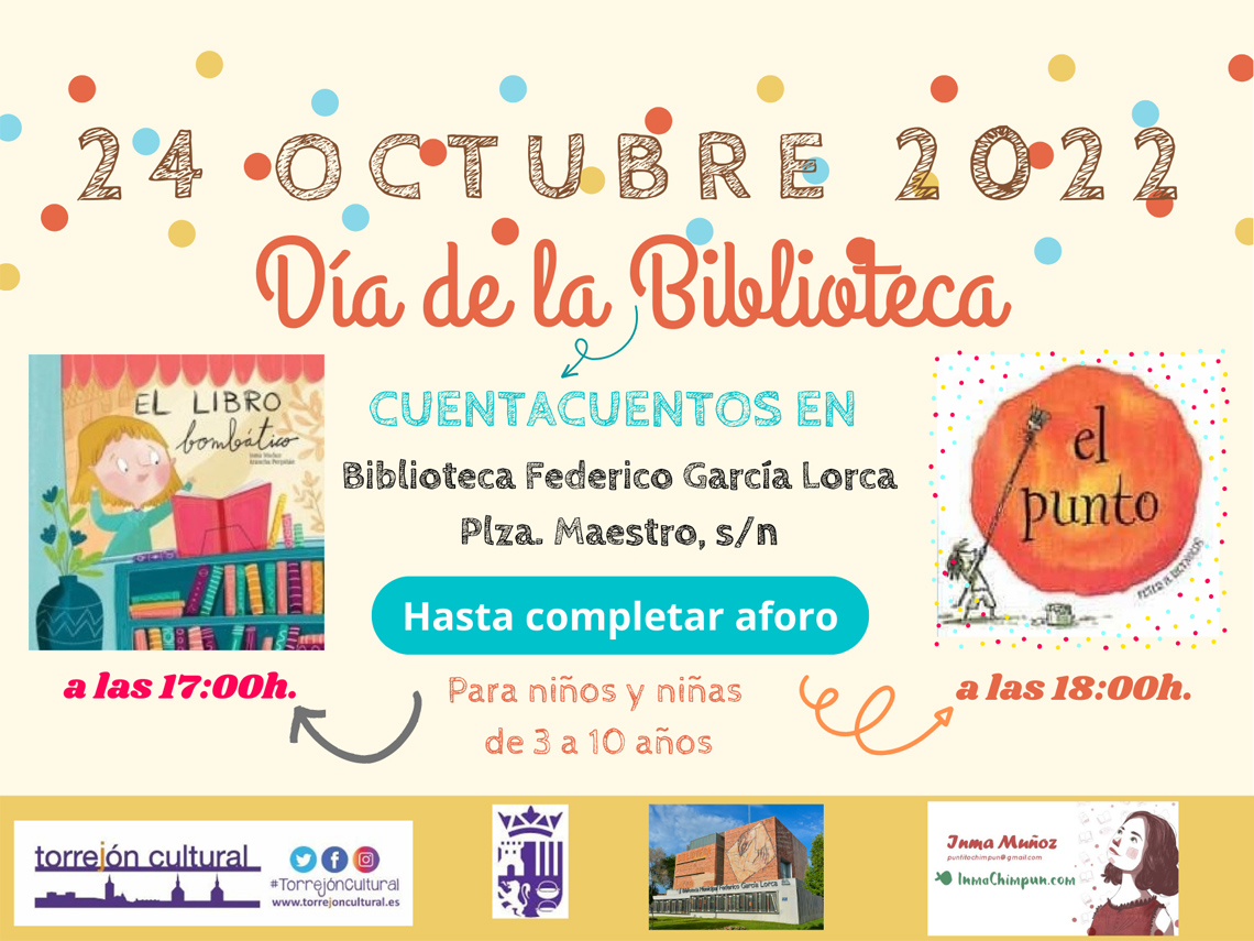 Torrejón de Ardoz celebra hoy lunes 24 de octubre el Día de las Bibliotecas con actividades encaminadas a fomentar la lectura