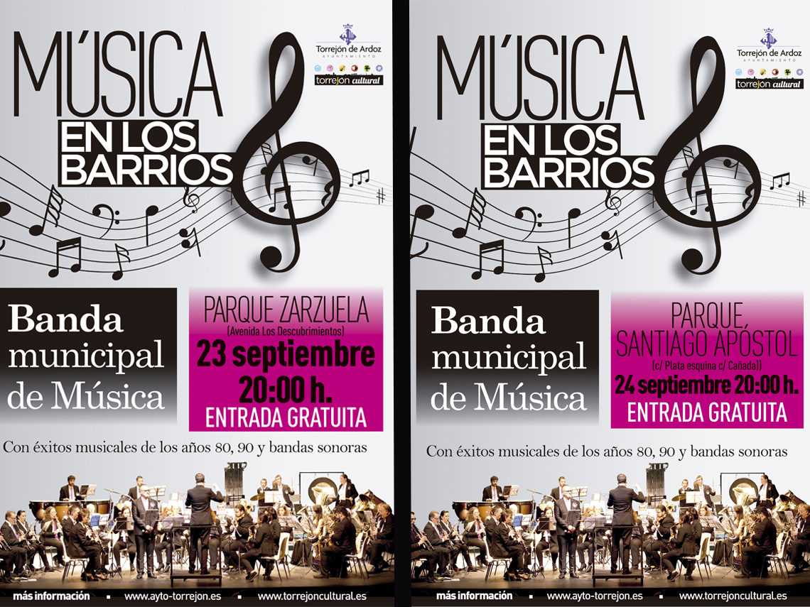 Este fin de semana, continúa la nueva edición de la iniciativa cultural gratuita “Música en los barrios” con la Banda Municipal de Música 