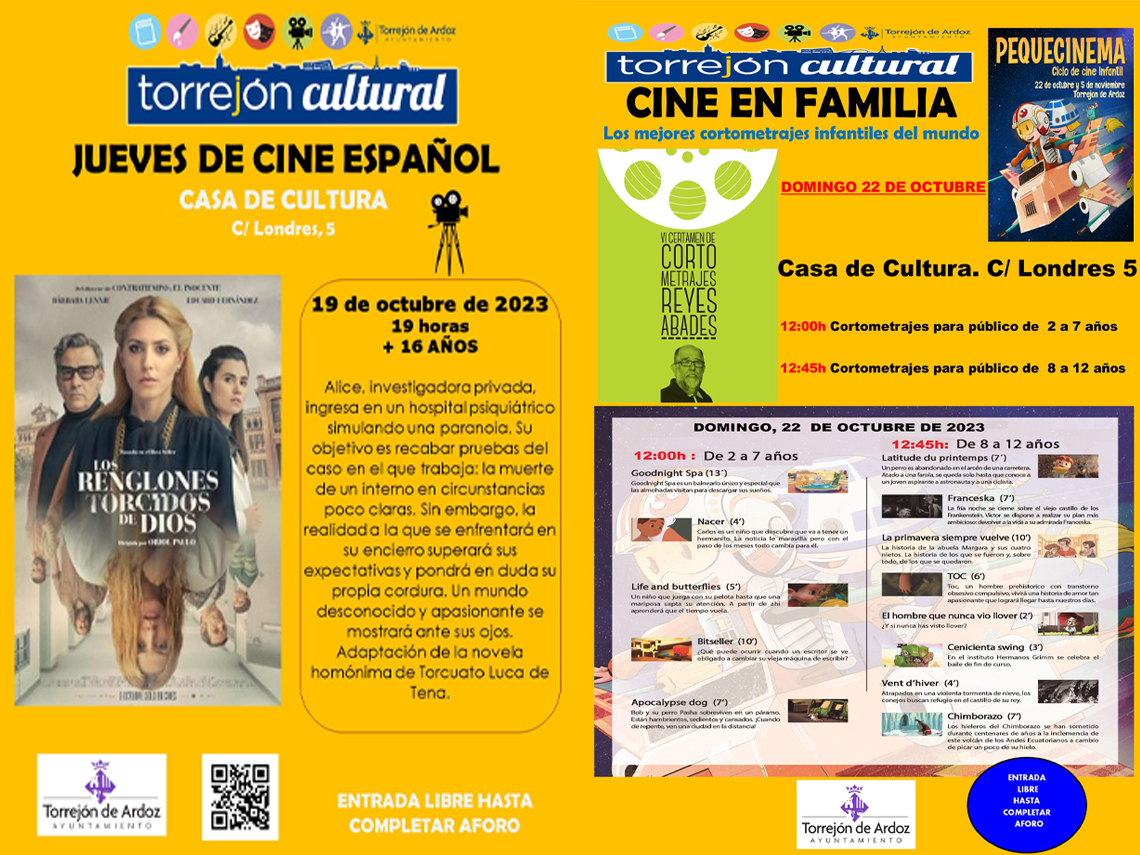  “Jueves de Cine Español” y “Cine en Familia”