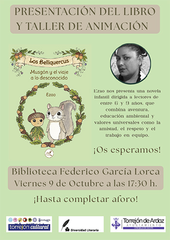 Presentación libro y taller de animación octubre 26