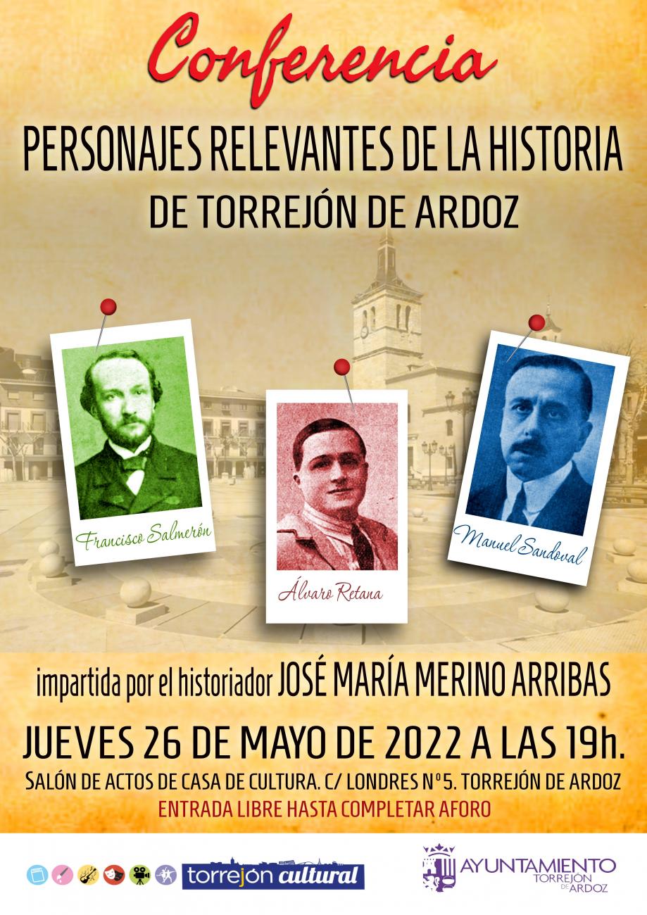 Conferencia personajes relevantes de la historia de Torrejón de Ardoz