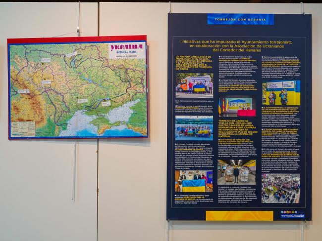 El Museo de la Ciudad de Torrejón de Ardoz acoge la exposición “En el nombre de Ucrania” que muestra la cultura del país y los efectos de la guerra que está sufriendo debido a la invasión de Rusia