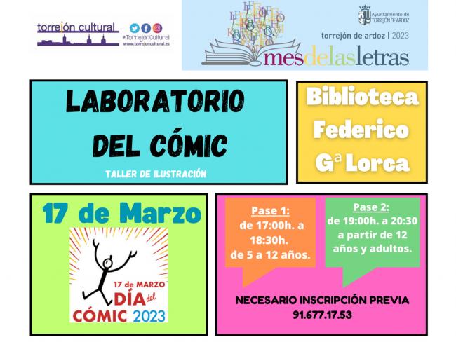 Este jueves, 17 de marzo, la Biblioteca Central Federico García Lorca celebrará el taller de ilustración “Laboratorio de Cómic” con motivo del Día del Cómic 