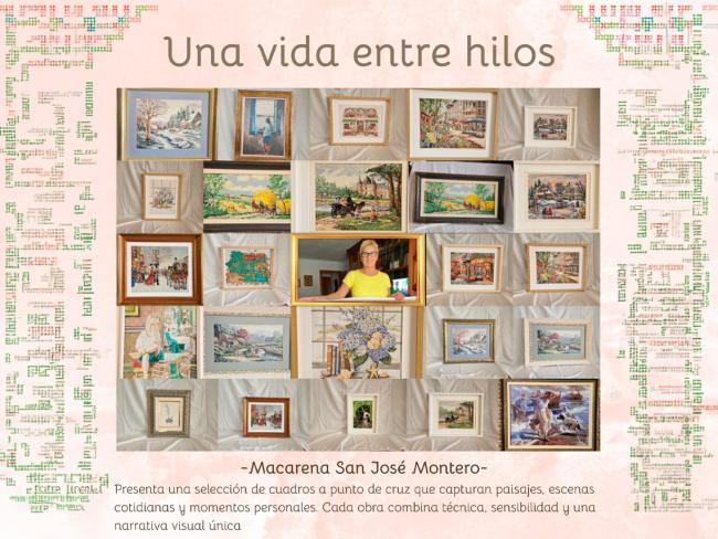 “Una vida entre hilos”, de Macarena San José Montero, se puede visitar en la Casa de la Cultura