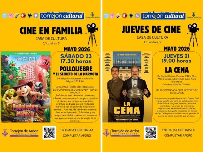 Nueva cita de “Jueves de Cine” y “Cine en Familia” con “La cena” y la divertida cinta de animación “Polloliebre y el secreto de la marmota”