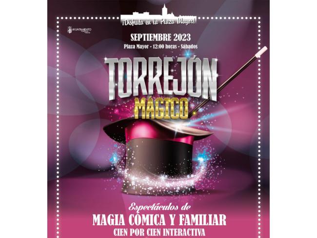 Mañana sábado 23 de septiembre a las 12:00 horas en la Plaza Mayor, vuelve la iniciativa gratuita “Torrejón Mágico” con el espectáculo de Ernesto Misterio 